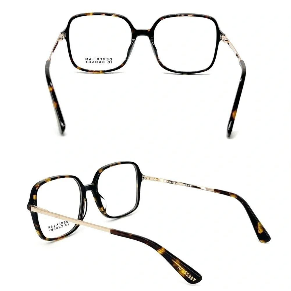 New Derek Lam 10 Crosby Noah Frames Tortoise & Gold Glasses Brown Eyewear